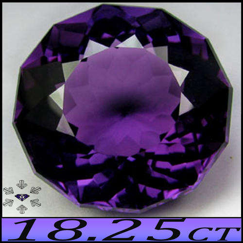 18.25CT AMETHYST AMAZING DEEP PURPLE GEMSTONE, A BRILLIANT BRAZILLIAN FANCY OVAL.