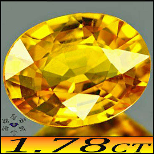 1.78 CT GOLDEN SUNNY YELLOW NATURAL SONGEA SAPPHIRE GEMSTONE.