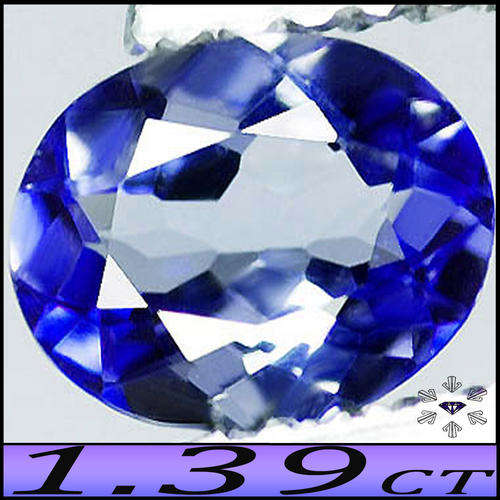 1.39 CT CORNFLOWER BLUE SAPPHIRE, AN AMAZING OVAL GEM WITH VIOLET FIRE.