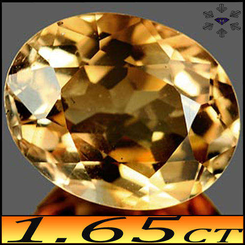 1.65 CT SPARKLING BRILLIANT UNHEATED SHERRY IMPERIAL TOPAZ, A NATURAL OVAL POLISHED GEMSTONE.