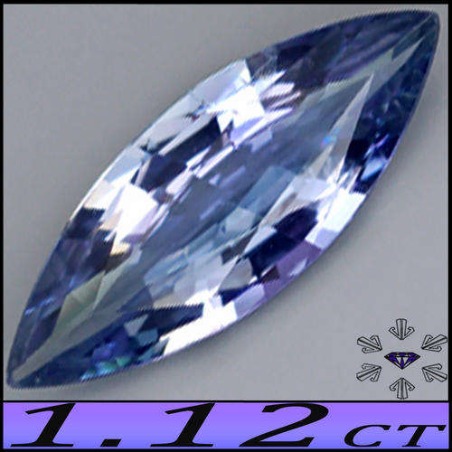 1.11CT VIOLET BLUE TANZANITE [VVS], A MAGNIFICENT MARQUISE GEMSTONE WITH BRILLIANT FIRE..