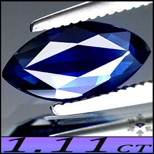 1.11CT MAGICAL MARQUISE SAPPHIRE [VVS], AN INTENSE ROYAL BLUE PERFECTLY POLISHED GEMSTONE.