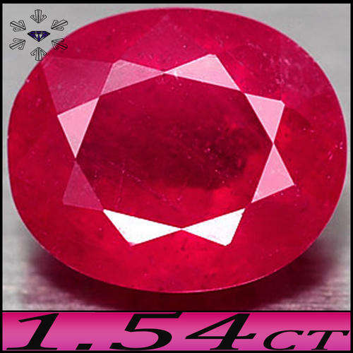 1.54CT RUBY PURPLISH RED NATURAL OVAL POLISHED GEMSTONE FROM MADAGASCAR..