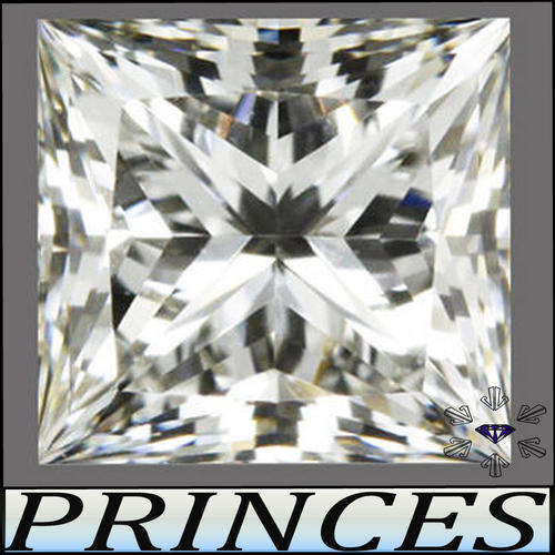 1.95 CT BRILLIANT WHITE~ LAB GROWN SIMULATE DIAMOND [D - VVS] ~ PRECISION POLISHED PRINCESS.