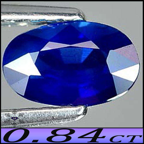 0.84CT STUNNING THAILAND SAPPHIRE [VVS] ~ MEDIUM DEEP BLUE OVAL POLISHED GEM.