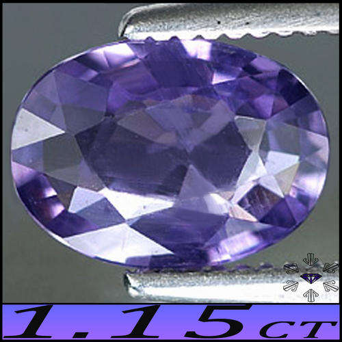 1.15CT NATURAL SAPPHIRE [VS] ~ VIVID BLUISH VIOLET OVAL POLISHED MADAGASCAN GEMSTONE.