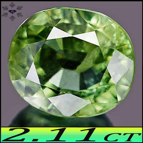 2.11CT LARGE NATURAL SAPPHIRE ~ EYE CLEAN LIGHT GREEN THAILAND OVAL
