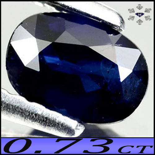 0.73CT UNHEATED SAPPHIRE [VS] ~ GEM DEEP BLUE MADAGASCAN PRETTY OVAL GEMSTONE.