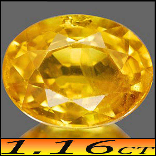 1.16 CT EASTERN SUNRISE CANARY YELLOW NATURAL SAPPHIRE GEMSTONE FROM THAILAND. .