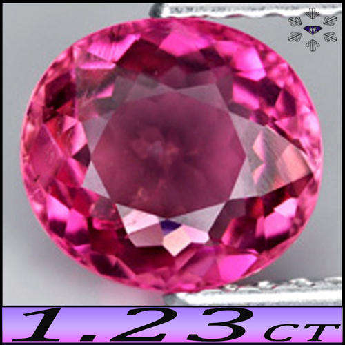 1.23 CT HOT TANTALIZING PURPLISH PINK TOURMALINE, A VERY RARE BEAUTIFUL PORTUGUESE POLISHED GEM.