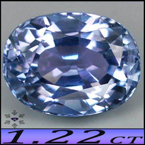 1.22CT NATURAL GEM VIOLET BLUE TANZANITE [VVS], PRISTINE BRILLIANTLY POLISHED OVAL GEMSTONE,