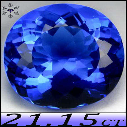21.15 CT PERFECT DEEP TANZANITE BLUE COLOUR QUARTZ, A TREATED MULTI FACET OVAL BRAZILIAN GEMSTONE.