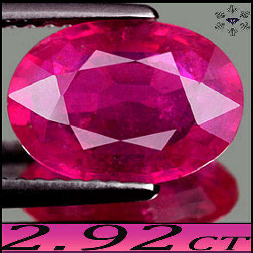 2.92 CT NATURAL TOP PURPLISH PINK RUBY, A RAVISHING OVAL POLISHED GEMSTONE FROM MOZAMBIQUE.