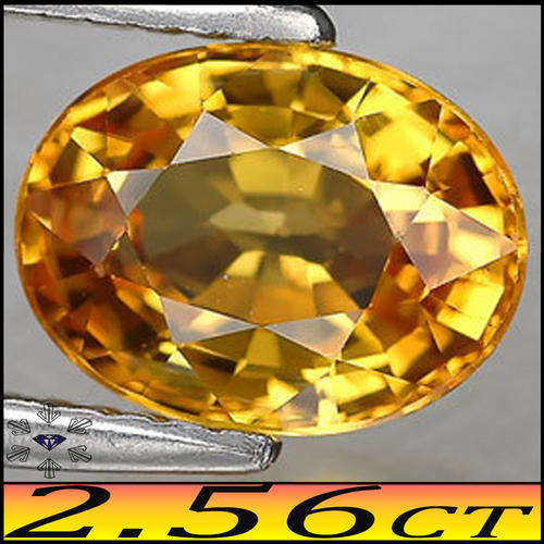 2.56 CT SAPPHIRE [VS] ~ GLEAMING GOLDEN EAST AFRICAN PRECISION OVAL GEMSTONE.