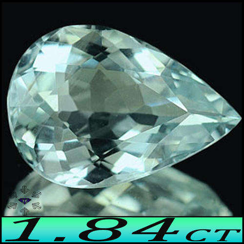 1.84 CT NATURAL UNTREATED STUNNING PEAR GEM LIGHT BLUE AQUAMARINE, A RARE GEM FROM ERONGO NAMIBIA.