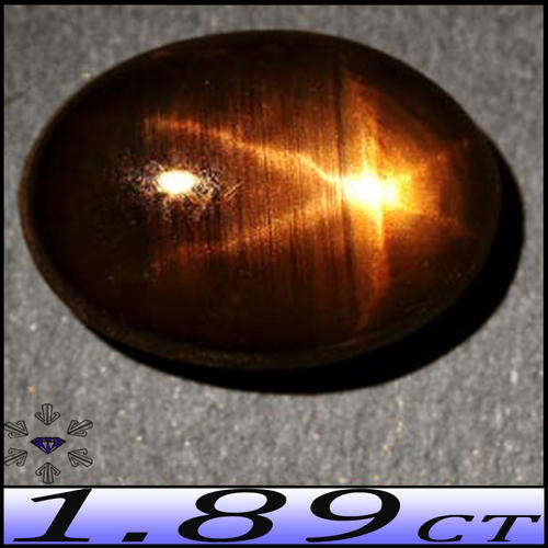 1.89CT SAPPHIRE ASTERISM, A STUNNING OVAL UNTREATED STAR CABOCHON 6-RAY NATURAL  GEMSTONE.