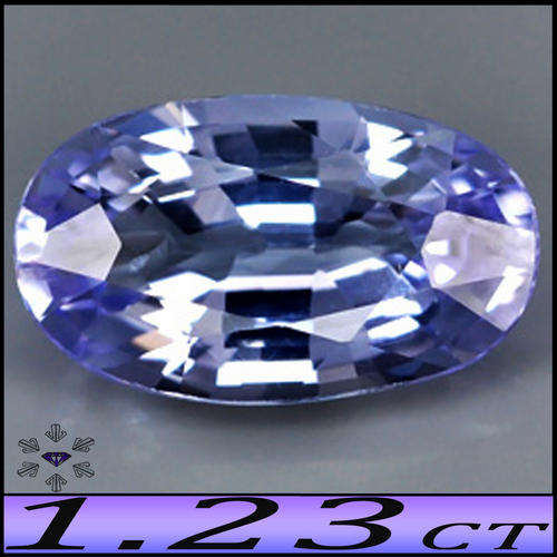 1.23 CT NATURAL TANZANITE [VS] ~ ATTRACTIVE VIVID GEM VIOLET BLUE ELONGATED OVAL GEMSTONE.