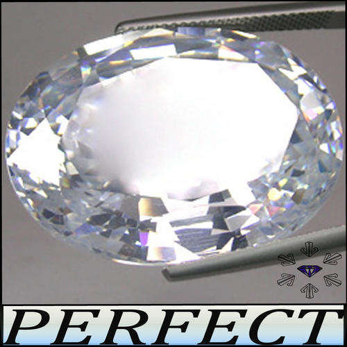 2.00 CT LUSTROUS TOP WHITE D-COLOUR, PRECISION POLISHED OVAL DIAMOND (MAN MADE SIMULATE),