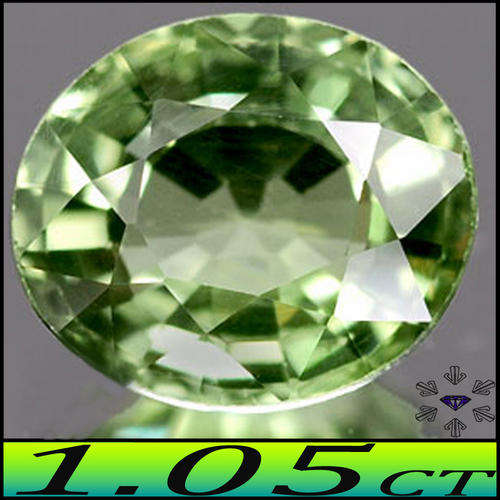 1.05CT FLAWLESS UNTREATED SAPPHIRE ~ MAGICAL MADANG GREEN ELONGATED OVAL GEMSTONE.