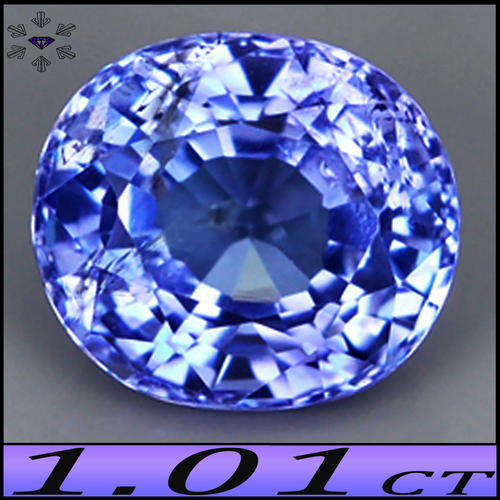 1.01CT NATURAL VIVID VIOLET BLUE TANZANITE ~ CLASSIC CUSHION POLISHED GEM WITH AMAZING FIRE!