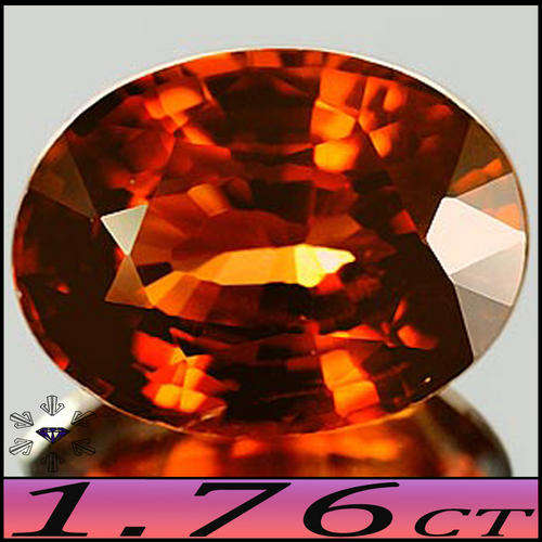 1.76 CT VIVID GEM IMPERIAL ZIRCON [IF] ~ A BRILLIANT UNHEATED RARE NATURAL GEM FROM TANGA TANZANIA.