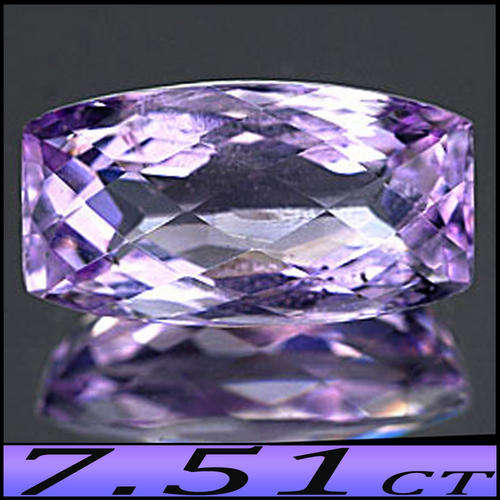7.51CT NATURAL UNHEATED AMETHYSTS [SI] ~ A GEM PURPLE FANCY CHECKER BOARD CUSHION GEMSTONE.