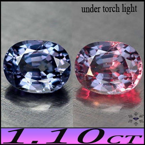 1.10CT COLOUR CHANGING TANZANIA SAPPHIRE ~ THIS BLISSFUL BLUE OVAL CHANGES TO VIOLET PINK.