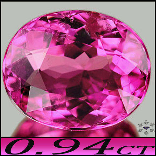0.94CT VIVID PINK RUBELITE TOURMALINE [SI] ~ OVAL POLISHED NIGERIAN GEMSTONE