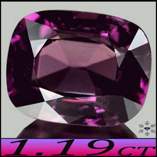 1.19CT VIVID GEM VIOLET SPINEL [VS] ~ UNHEATED CEYLON CLASSIC CUSHION GEM.