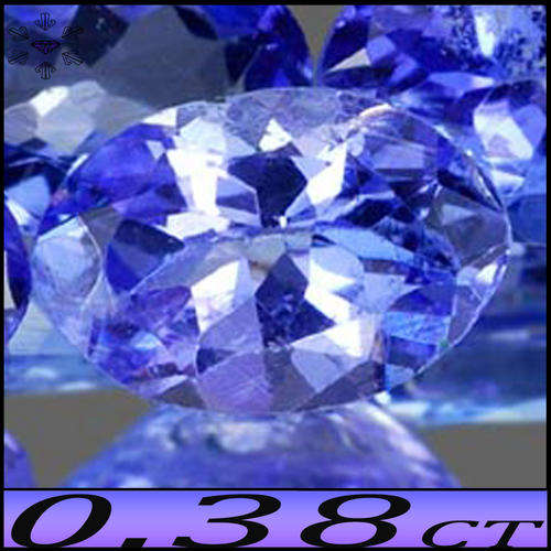 0.38CT NATURAL TANZANITE [SI] ~ PRECISION POLISHED VIOLETISH BLUE OVAL GEMSTONE.