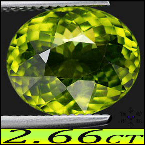 2.66CT NATURAL GEM OLIVE GREEN PERIDOT [VVS] ~ PERFECT PORTUGUESE POLISHED OVAL BURMESE GEM.