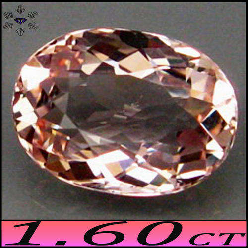 1.60CT PADPARADSCHA MORGANITE [VVS] ~ BRAZILIAN UNHEATED PORTUGUESE POLISHED PRECISION OVAL BERYL.