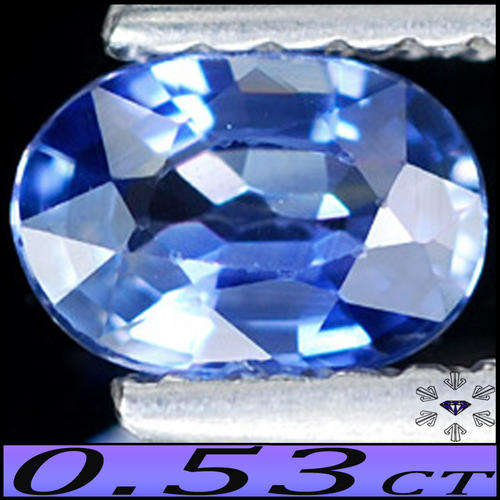 0.53CT UNHEATED NATURAL SAPPHIRE [VS] ~ MAGICAL MEDIUM BLUE OVAL POLISHED GEM