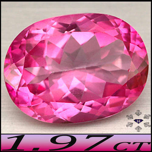 1.97ct NATURAL FLAMINGO PINK TOPAZ [VVS] ~ A FIRE FLAMING OVAL BOLIVIAN GEM
