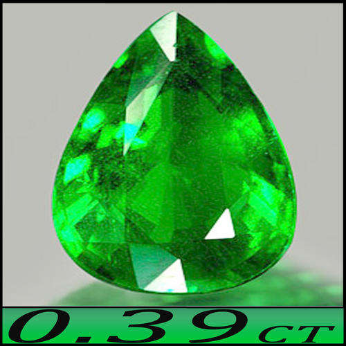 0.39CT STUNNING TSAVORITE ~ CLEAN VIVID GEM GREEN KENYA PERFECT PEAR POLISHED GARNET