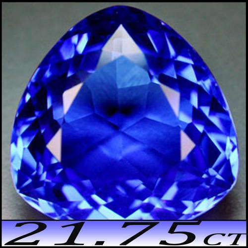 21.75CT MAGNIFICENT FLAWLESS MULTI FACETED TRILLIANT TANZANITE BLUE COLOUR QUARTZ GEMSTONE.
