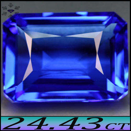 24.43CT TANZANITE DEEP BLUE COLOUR QUARTZ ~ SPARKLING SCISSOR POLISHED FLAWLESS GEMSTONE.