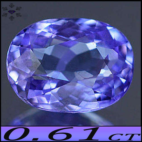 0.61CT CLASSIC CUSHION CUT TANZANITE [VVS] ~ NATURAL BLUISH VIVID VIOLET GEMSTONE