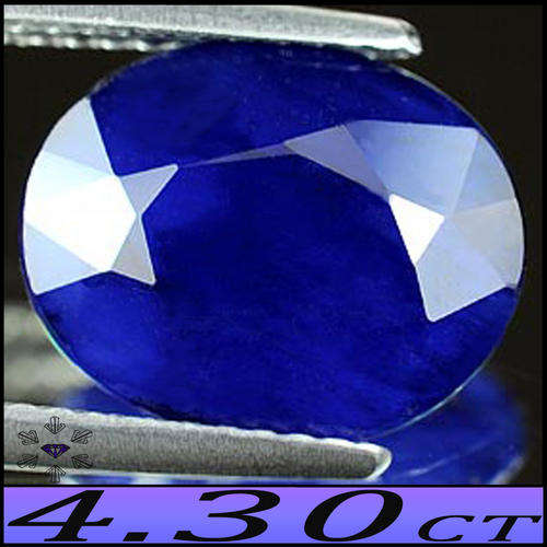 4.30CT DELICIOUS DEEP BLUE OVAL SAPPHIRE ~ PRECISION POLISHED OPAQUE GEM FROM MADAGASCAR