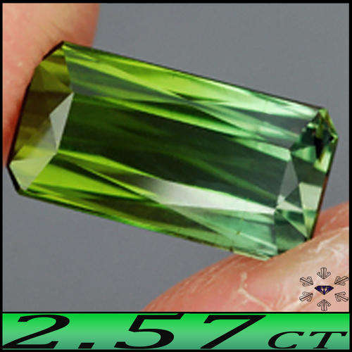2.57ct GREEN TOURMALINE [VS] ~ NATURAL NAIPA SCISSOR POLISHED OCTAGON