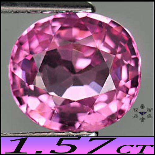 1.57ct GEM PINK SPINEL ~ UNTREATED NATURAL EYE CLEAN OVAL GEM.