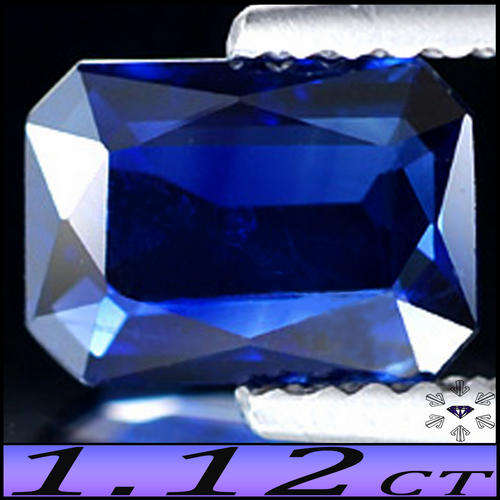 1.12CT UNHEATED GEM BLUE SAPPHIRE ~ MODERN FANCY OCTAGON POLISHED NATURAL GEMSTONE