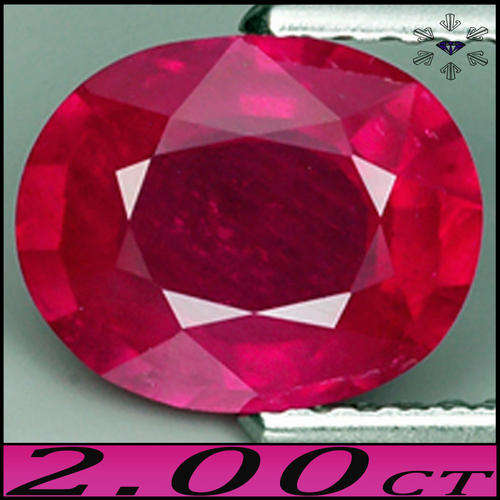 2.00CT CATCHY CHERRY RED RUBY ~ MARVELOUS OVAL MOZAMBIQUE GEMSTONE