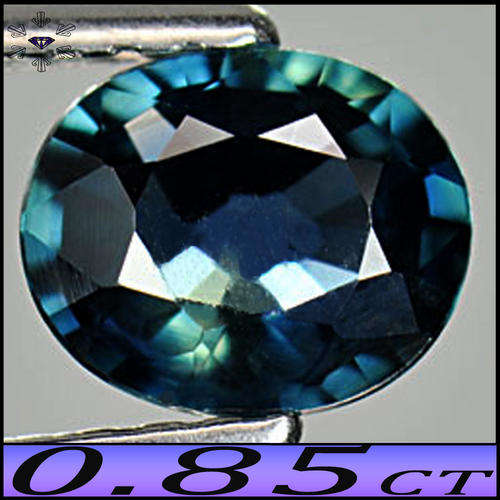 0.85CT UNHEATED GREENISH BLUE SAPPHIRE ~ STUNNING THAILAND EYE CLEAN OVAL GEM