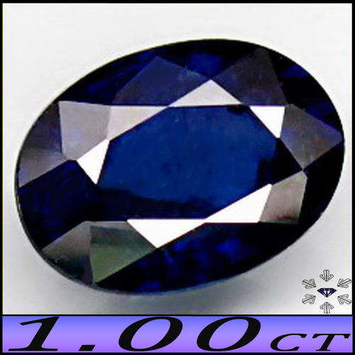 1.00CT VIVID VIOLETISH BLUE SAPPHIRE ~ TOP COLOUR GEM BLUE TANZANIA OVAL POLISHED GEM