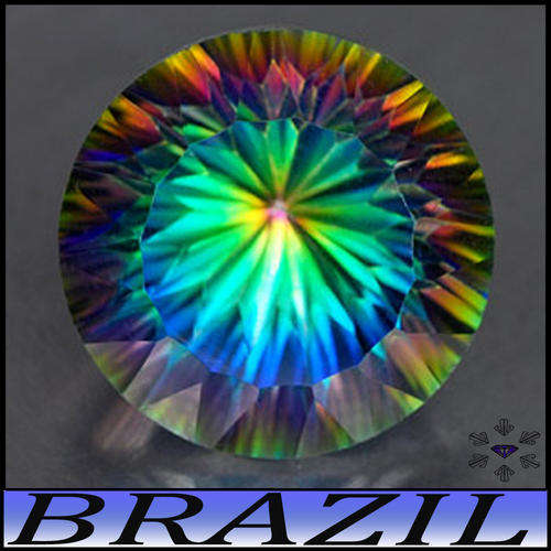 10.69CT CONCAVE POLISHED QUIP QUARTZ [VVS] ~ MYSTERIOUS MAGICAL RAINBOW COLOUR MYSTIC GEM