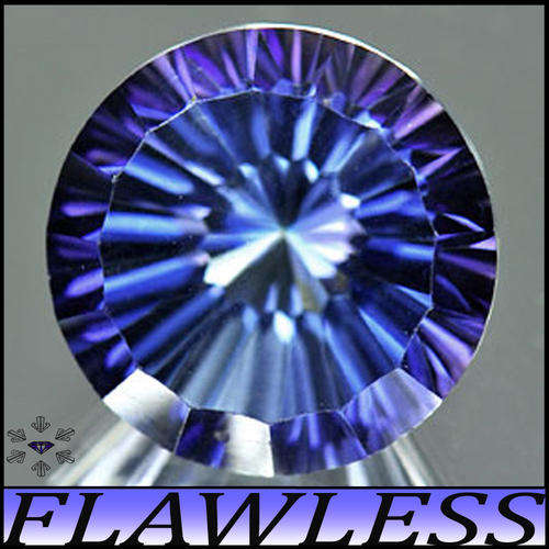 10.18CT MYSTIC BLUE QUIP QUARTZ [IF] ~ FLAWLESS CONCAVE POLISHED ROUND GEMSTONE