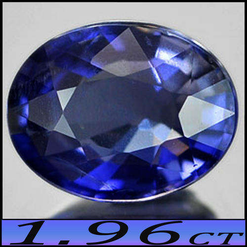 1.96CT NATURAL MEDIUM VIOLET BLUE OVAL IOLITE [VS] ~ THESE GEMS WERE USED BY VIKINGS TO NAVIGATE