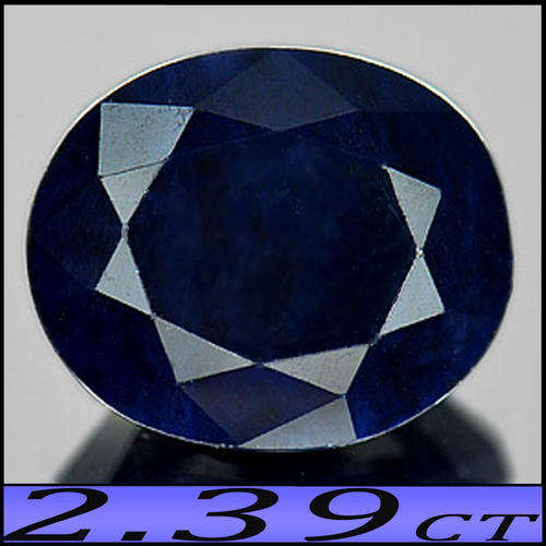 2.39CT MIDNIGHT DEEP BLUE SAPPHIRE ~ THAILAND NATURAL PRECISION POLISHED OVAL GEM
