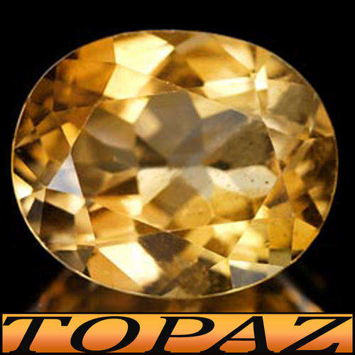 1.16ct IMPERIAL SHERRY TOPAZ [VVS] ~ SPARKLING UNHEATED NATURAL OVAL GEM